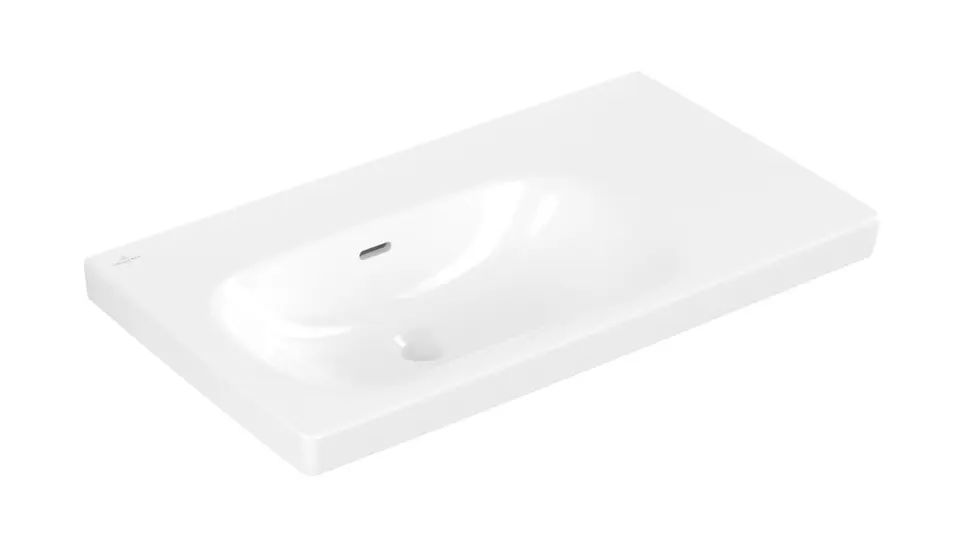 Levně Villeroy & Boch Skyla - Umyvadlo 80x46 cm, s přepadem, bez otvoru pro baterii, alpská bílá 5A52L301