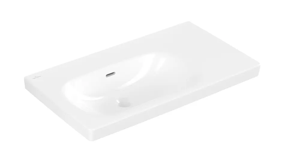 Levně Villeroy & Boch Skyla - Umyvadlo 80x46 cm, s přepadem, bez otvoru pro baterii, CeramicPlus, alpská bílá 5A52L3R1