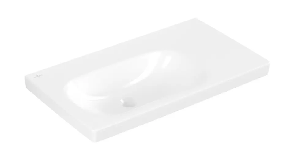Villeroy & Boch Skyla - Waschbecken 80x46 cm, ohne Überlauf, ohne Hahnloch, CeramicPlus, alpinweiß 5A52L4R1