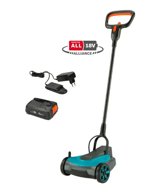 Gardena - 18V Akku-Rasenmäher HandyMower 22/18V P4A, Schnittbreite 22 cm, 1x Li-Ion Akku 2,5 Ah, Ladegerät 14620-20
