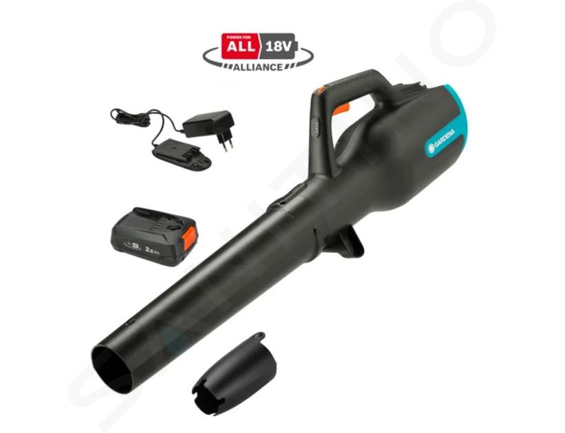 Gardena - 18 V akkus lombfúvó PowerJet 18V P4A, 1 db P4A PBA 2,5 Ah akkumulátor, töltő 14890-20