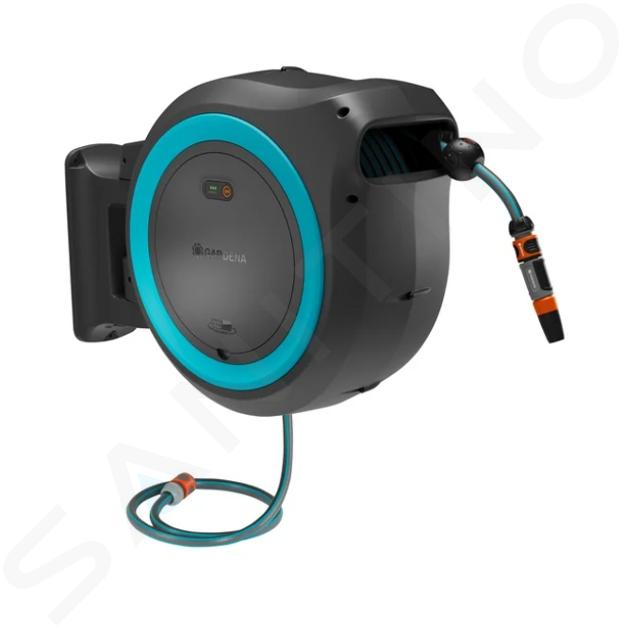 Gardena PowerRoll - Enrouleur à tambour sans fil 18 V PowerRoll XL, avec tuyau de 35 m, sans batterie ni chargeur, turquoise 18640-55