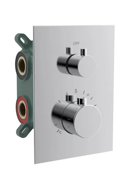 Levně Sapho Kimura - Termostatická baterie pod omítku, box, pro 2 spotřebiče, chrom KU682