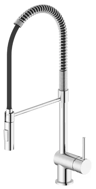 Sapho - Spültischarmatur Moovan mit flexiblem Arm und Brause, Chrom FF125