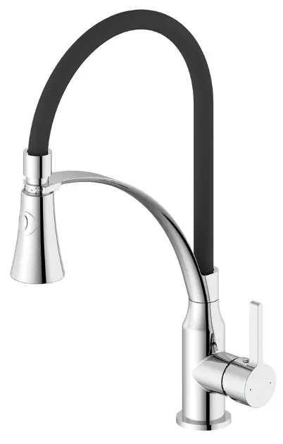 Levně Sapho - Dřezová baterie Hebe, s flexibilním ramenem a sprškou, chrom HT430