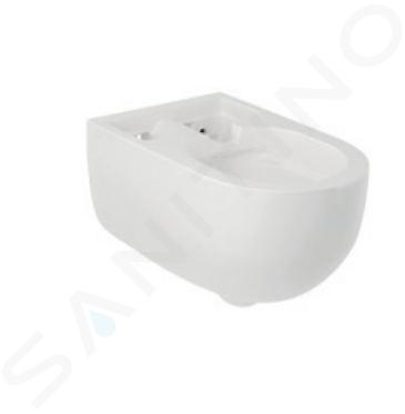 Kludi CleanTronic - Závesné WC pre bidetovú jednotku SMART, Rimless, Spiralflush, lesklá biela 16WCW0043