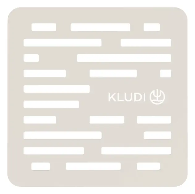 Kludi Terra - Rooster, 13x13 cm, mat lichtgrijs 21094O2-00