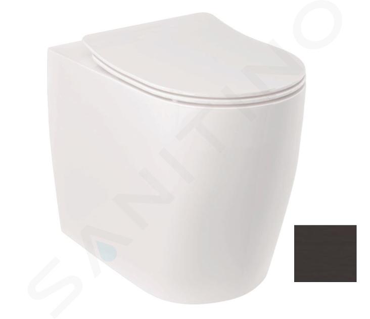 Kludi Resa R - Stojící WC, vario odpad, Rimless, matná černá 23WCB0439