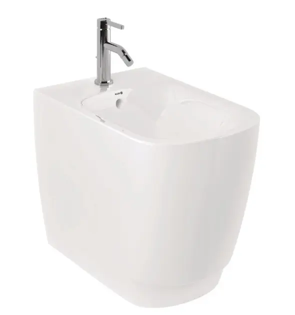 Kludi Resa S - Stojící bidet, otvor pro baterii, lesklá bílá 27BIB0143