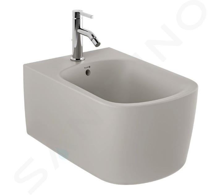 Kludi Resa S - Závěsný bidet, otvor pro baterii, matná písečně šedá 27BIW01O2