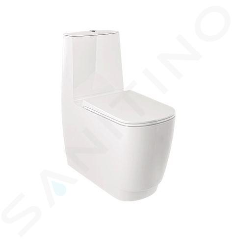 Kludi Resa S - WC kombi misa, vario odpad, Rimless, Spiralflush, lesklá biela 27WCB0143
