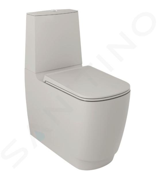 Kludi Resa S - WC kombi misa, vario odpad, Rimless, Spiralflush, matná pieskovo sivá 27WCB01O2