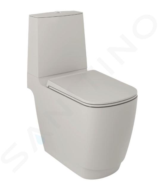 Kludi Resa S - WC kombi misa, spodný odpad, Rimless, Spiralflush, matná pieskovo sivá 27WCB02O2