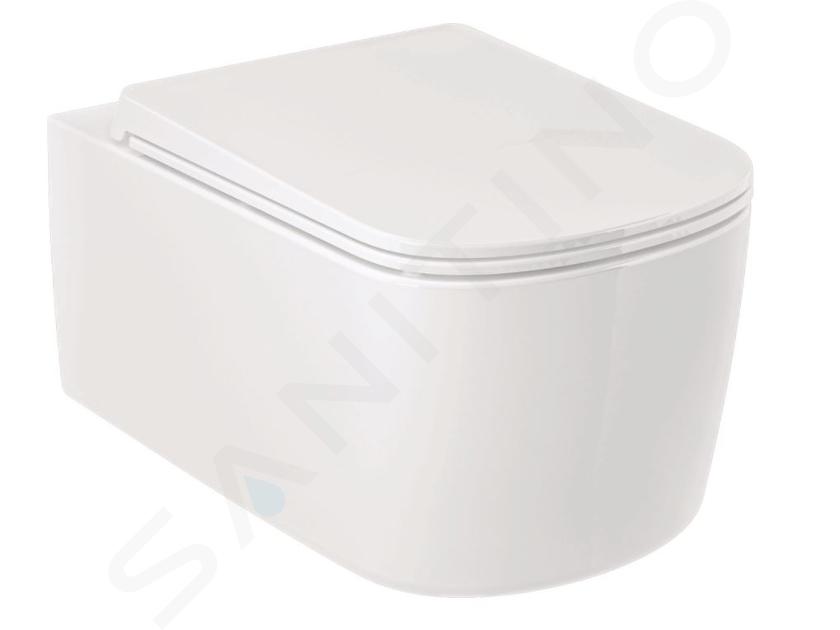 Kludi Resa S - Závěsné WC, Rimless, Spiralflush, lesklá bílá 27WCW0143