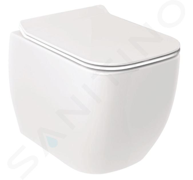 Kludi Resa C - Závěsné WC, Rimless, Spiralflush, lesklá bílá 28WCW0243