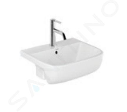 Kludi Resa - Umyvadlo 52x42,5 cm, s přepadem, otvor pro baterii, lesklá bílá 57W0343