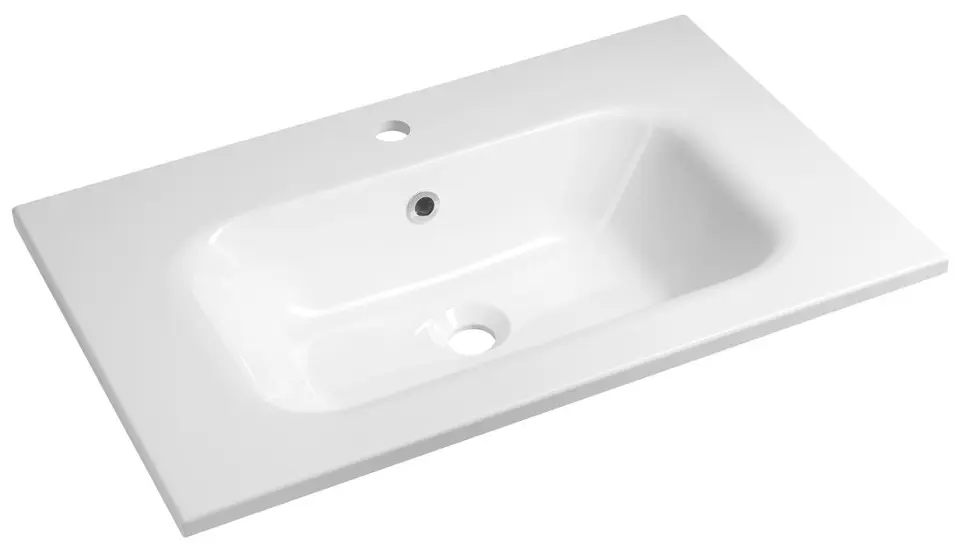 E-shop Sapho Sidra - Umývadlo 71x46 cm, s prepadom, otvor na batériu, biela SD071