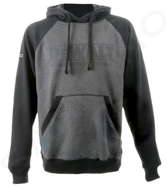 DeWALT - Felpa con cappuccio Stratford Hooded da uomo, taglia L, grigio/nero DEW50526/L