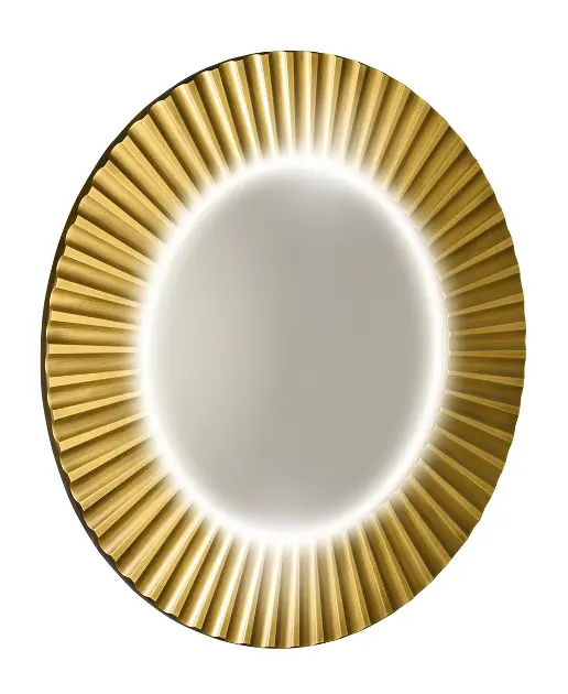 Sapho Pride - Огледало Strip с осветление LED, диаметър 75 см, златисто PD750