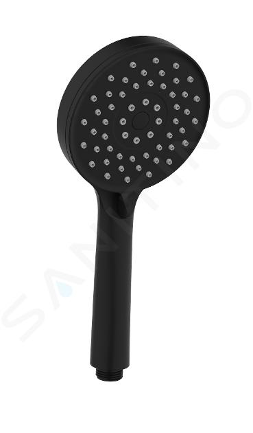 kielle Minor - Cabezal de ducha 115, 3 chorros, negro mate 20421004