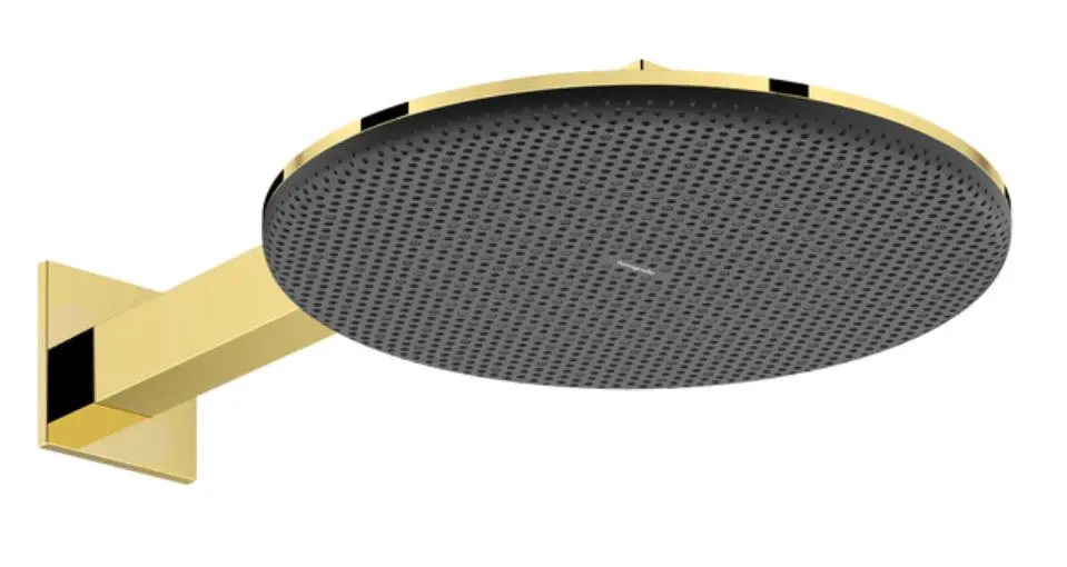 Levně Hansgrohe Raindance Alive S - Hlavová sprcha, průměr 30 cm, 2 proudy, EcoSmart, leštěný vzhled zlata 24541990