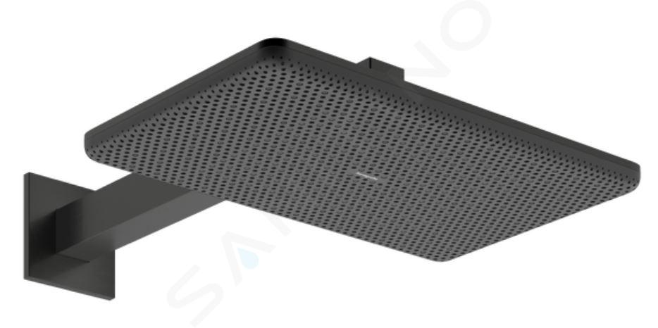 Hansgrohe Raindance Alive Q - Hlavová sprcha, 21x34 cm, 2 prúdy, kefovaný čierny chróm 24550340