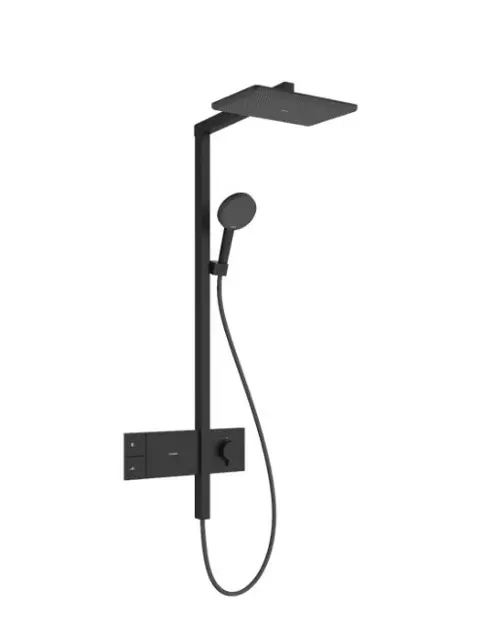 Hansgrohe Raindance Alive Q - Set za tuširanje s termostatom, 21 x 34 cm, 3 mlaza, mat crni 24580670