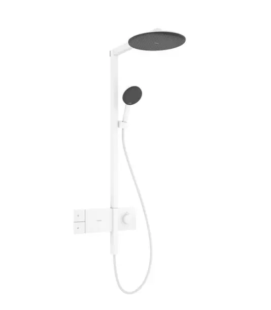 Hansgrohe Raindance Alive S - Sprchový set s termostatem, průměr 30 cm, 3 proudy, EcoSmart, matná bílá 24583700