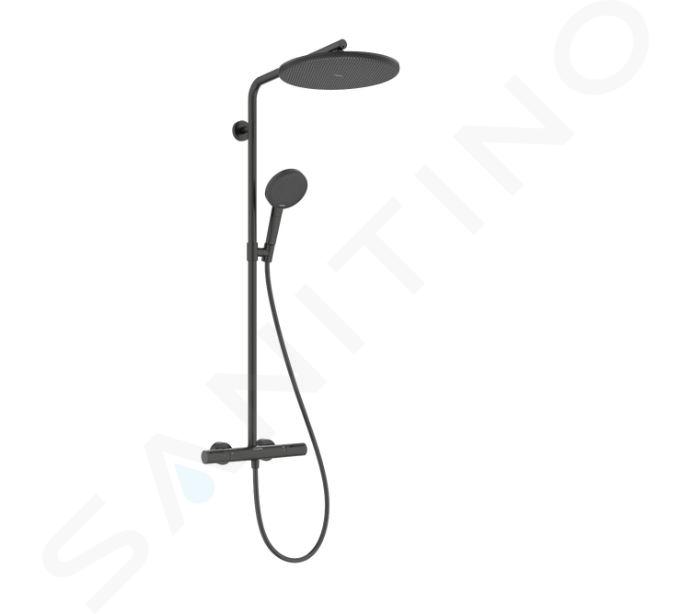 Hansgrohe Raindance Alive S Puro - Doucheset met thermostaat, 21x34 cm, 3 stralen, geborsteld zwart chroom 24592340
