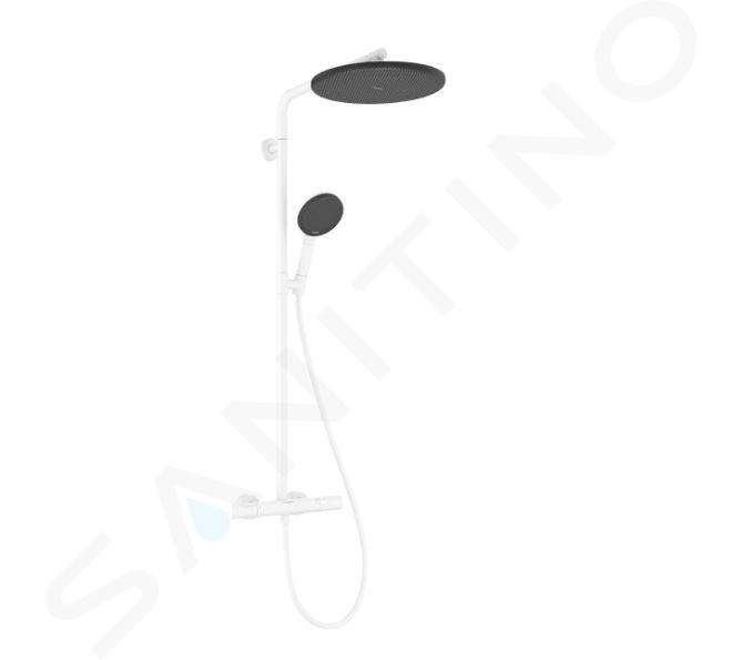 Hansgrohe Raindance Alive S Puro - Doucheset met thermostaat, 21x34 cm, 3 stralen, mat wit 24592700