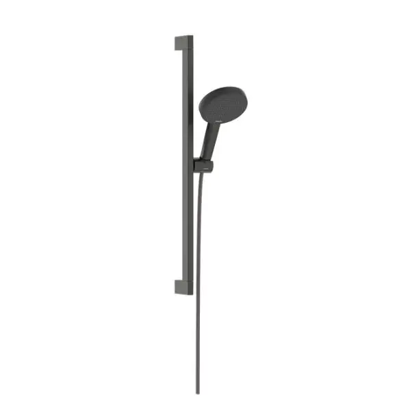 Levně Hansgrohe Raindance Alive Select S - Set sprchové hlavice, tyče a hadice, 3 proudy, EcoSmart, kartáčovaný černý chrom 24600340