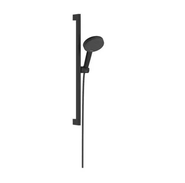 Levně Hansgrohe Raindance Alive Select S - Set sprchové hlavice, tyče a hadice, 3 proudy, EcoSmart, matná černá 24600670