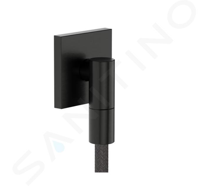 Hansgrohe FixFit Fine E - Wandhouder, geborsteld zwart chroom 28883340