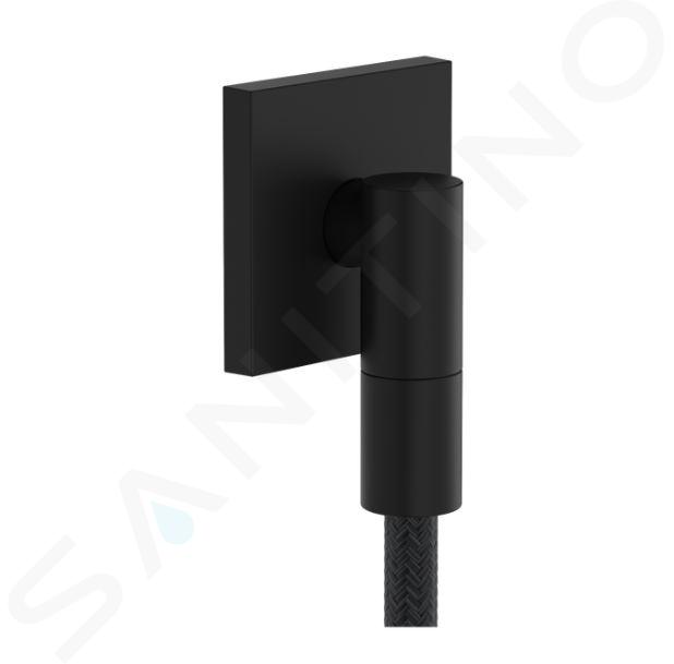 Hansgrohe FixFit Fine E - Wandaansluitbocht, mat zwart 28883670