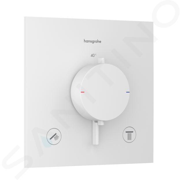 Hansgrohe Ecostat Comfort E - Thermostatische inbouwkraan, voor 2 functies, mat wit 33711700