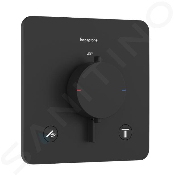 Hansgrohe Ecostat Comfort Q - Miscelatore termostatico ad incasso per 2 utenze, nero opaco 33713670