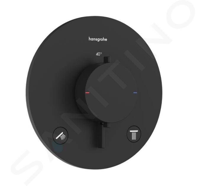 Hansgrohe Ecostat Comfort S - Thermostatische inbouwkraan, voor 2 functies, mat zwart 33715670