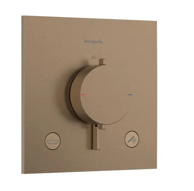 Hansgrohe Ecostat Comfort E - Termostaattisekoitin, piilotettu, 2 laitteelle, harjattu pronssi 33716140