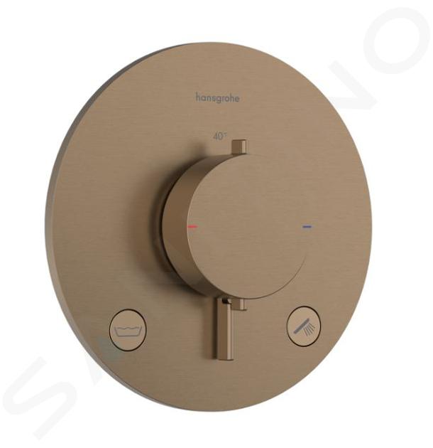 Hansgrohe Ecostat Comfort S - Mitigeur thermostatique encastré, 2 sorties, bronze brossé 33718140