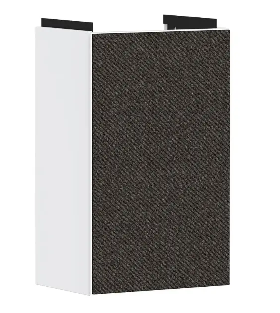 Hansgrohe Xevolos E - Mobile lavabo, 58x34x25 cm, 1 anta, cerniere a sinistra, bianco opaco/grigio scuro tessile 54166660