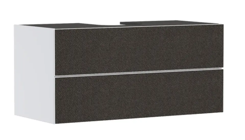 Hansgrohe Xevolos E - Mueble de lavabo, 118x56x55 cm, 2 cajones, blanco mate/gris oscuro textil 54193660
