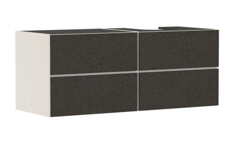 Hansgrohe Xevolos E - Mobile lavabo, 137x56x55 cm, 4 cassetti, beige opaco/grigio scuro tessile 54240660