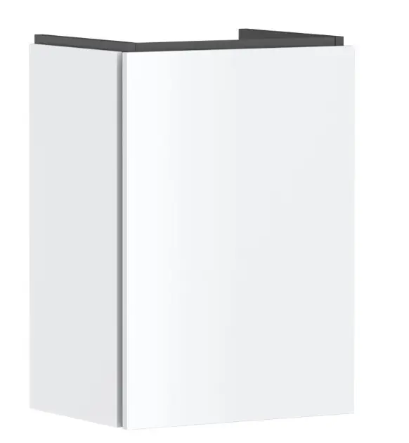 Hansgrohe Xilesa E - Pesuallaskaappi, 62x43x33 cm, 1 ovi, saranat vasen, matta valkoinen 54245700