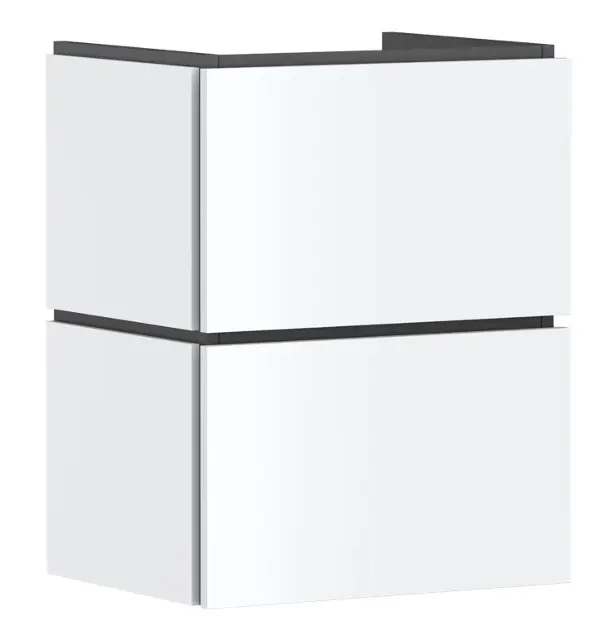Hansgrohe Xilesa E - Wastafelkast, 62x48x38 cm, 2 laden, mat wit 54248700
