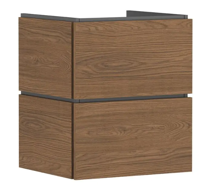Levně Hansgrohe Xilesa E - Umyvadlová skříňka, 62x53x47 cm, 2 zásuvky, kašmírový dub 54252550