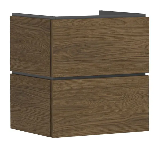 Hansgrohe Xilesa E - Wastafelkast, 62x58x47 cm, 2 laden, kasjmier eik 54254550