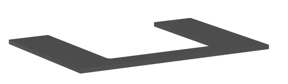 Levně Hansgrohe Xilesa E - Deska pod umyvadlo, 78x55 cm, výřez uprostřed, matná šedá 54269760