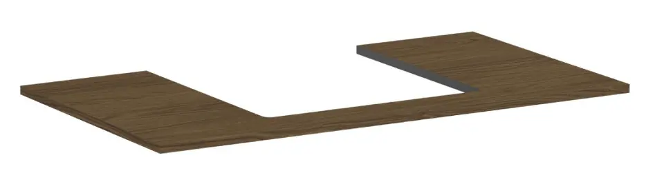 Levně Hansgrohe Xilesa E - Deska pod umyvadlo, 98x55 cm, výřez uprostřed, kašmírový dub 54270550