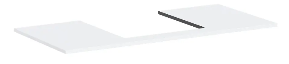 Levně Hansgrohe Xilesa E - Deska pod umyvadlo, 118x55 cm, výřez uprostřed, matná bílá 54271700