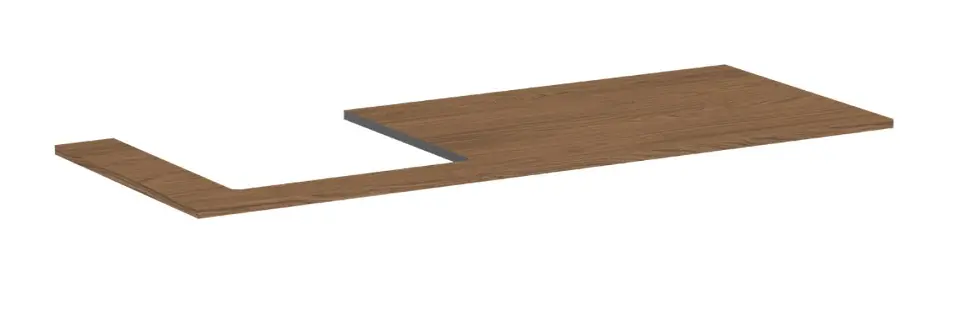 Levně Hansgrohe Xilesa E - Deska pod umyvadlo, 138x55 cm, výřez vlevo, kašmírový dub 54272550